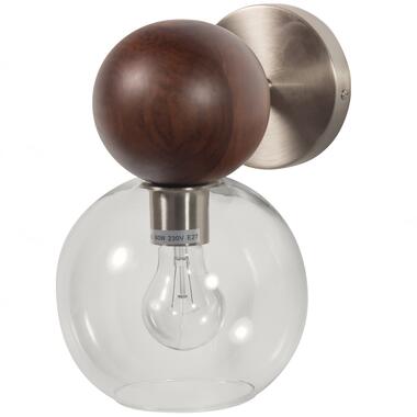 BePureHome Babble Wandlamp - Glas - Bruin - 27x24x18 product