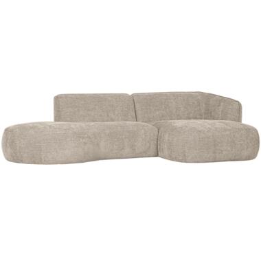 WOOOD Polly Chaise Longue - Polyester - Zand - 71x258x105/150 product