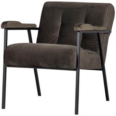 WOOOD Exclusive Scott Fauteuil - Velvet - Warm Groen - 75x65x83 product