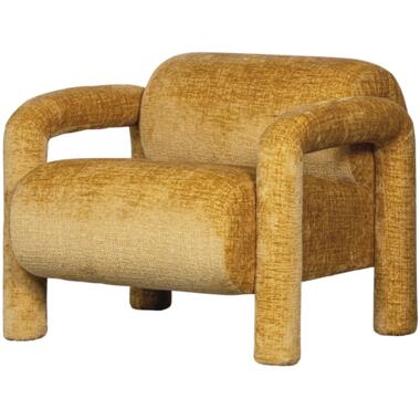 Fauteuil - Texture Grossière - Or/Jaune - 65x76x82 - WOOOD Exclusive - Lenny product