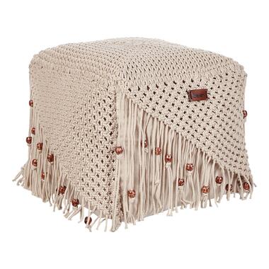 DANDAI - Poef - Beige - 40 x 40 x 40 cm - Katoen product