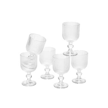 Mica Decorations Merlot Wijnglas - Set van 6 - 250 ml - Transparant product