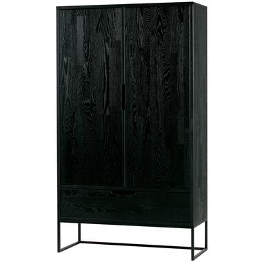 2-Portes Cabinet Chendre - Cendre - Noir - 149x85x35,5 - WOOOD - Silas product