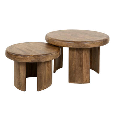 Tables basses rondes Florine - ensemble de 2 - naturel product