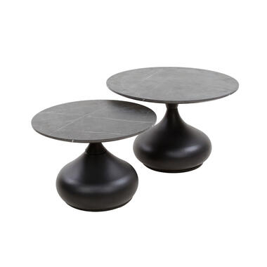 Fraaai - Juno ronde salontafel - set van 2 - zwart product