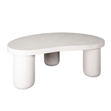 Véritable table basse organique - 110 cm - marbre - blanc product