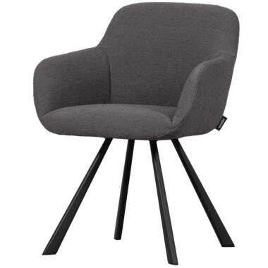 Chaise De Salle À Manger - Bouclé - Gris Moyen - 79x58x58 - WOOOD - Juno product