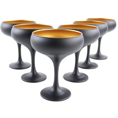 OTIX Lot de 6 verres à champagne coupés à cocktail 250 ml Noir product