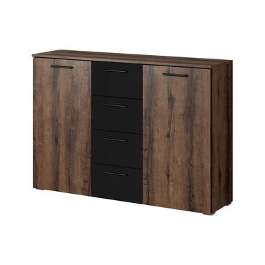 Buffet Brown - Noir - Chêne - 132 cm product