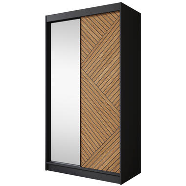 Armoire Macerata - Noir - 120 cm - Avec miroir product