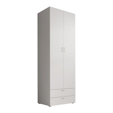 Meubella Kleerkast Bernd - Wit - 74 cm - Met lades product