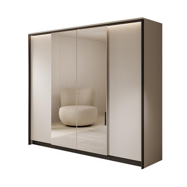 Armoire Genesis - Gris - 250 cm - Avec miroir product