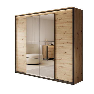 Armoire Quarry - Chêne - 250 cm - Avec miroir product