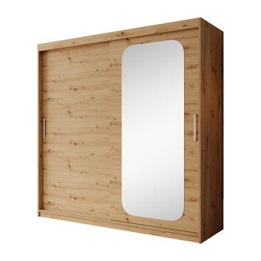 Armoire Pete - Chêne - 200 cm - Avec miroir product