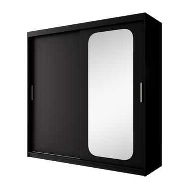 Armoire Pete - Noir - 200 cm - Avec miroir product