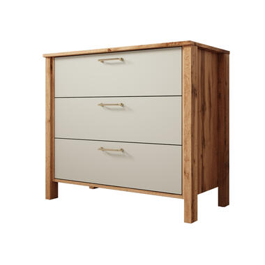 Meubella Ladekast Isaac - Beige - 90 cm - 3 lades product