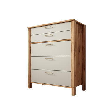 Meubella Ladekast Isaac - Beige - 90 cm - 5 lades product