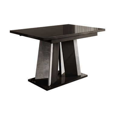 Meubella Eetkamertafel Delilah - Hoogglans zwart - 160 cm - Uitschuifbaar product