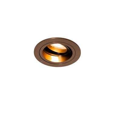 Qazqa spot encastré rond bronze foncé orientable et inclinable - chuck product