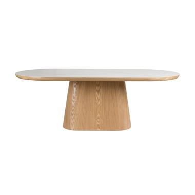 Housecraft Almira Eettafel Ovaal Hout Wit/ Bruin product