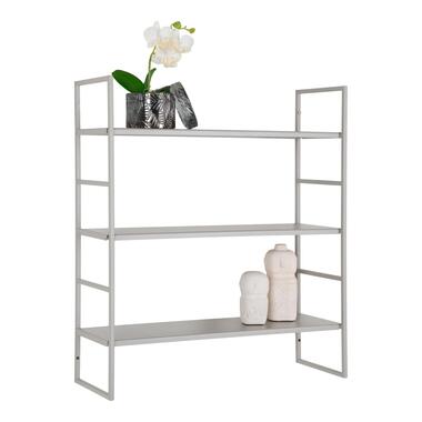 QUVIO Wandrek Olivia - Vierkant - 3 Planken - Staal - Grijs product