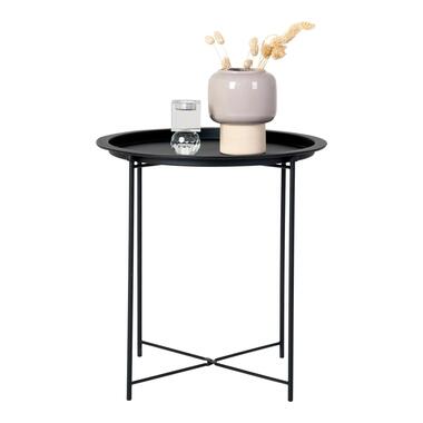 QUVIO Table basse ronde Noah - Acier - Ø47cm - Noir product