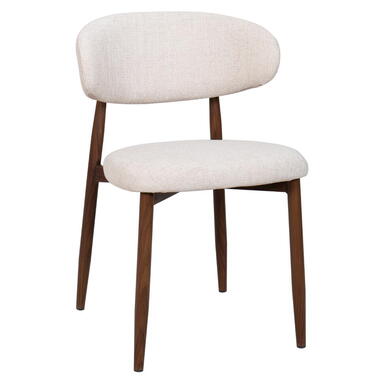 Eetkamerstoel - Beige Stof - 54x52x78cm - Alexia - Set van 2 product