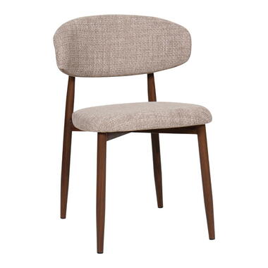 Giga Meubel Chaise de Salle à Manger Alexia Set 2 - Taupe - Tissu - Lot de 2 product