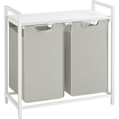 Parya Wasmand 2 compartimenten met plank metalen frame, 2 x 46L product