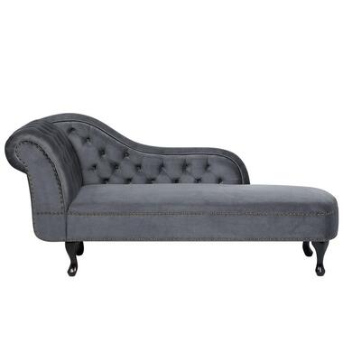 Méridienne Chesterfield en velours gris NIMES product