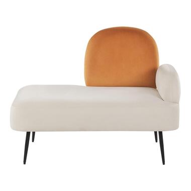 Chaise longue côté droit en velours blanc ARCEY product