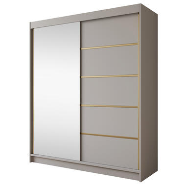 Meubella Kleerkast Eagle - Beige - 180 cm - Met spiegel product