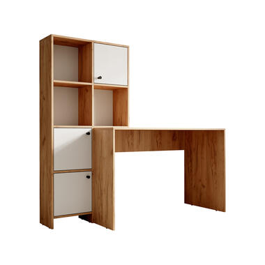 Bureau Hyatt - Chêne - Blanc - 156 cm product