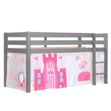 Lit mi-hauteur Charlotte avec tente de lit Princess II - gris product