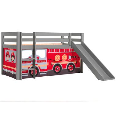 Lit mi-hauteur avec toboggan Astrid avec tente de lit Fire Truck - gris product