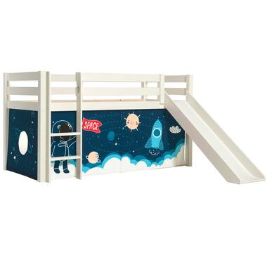 Lit mi-hauteur avec toboggan Astrid avec tente de lit Space Shuttle - blanc product