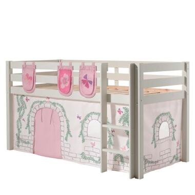 Lit mi-hauteur Charlotte avec tente de lit & sacs de rangement Birdy - blanc product