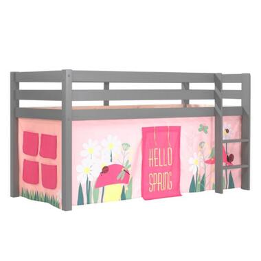 Lit mi-hauteur Charlotte avec tente de lit Spring - grijs product