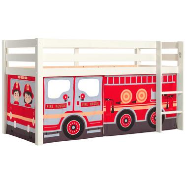 Lit mi-hauteur Charlotte avec tente de lit Fire Truck - blanc product