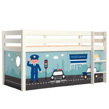 Lit mi-hauteur Charlotte avec tente de lit Police - blanc product