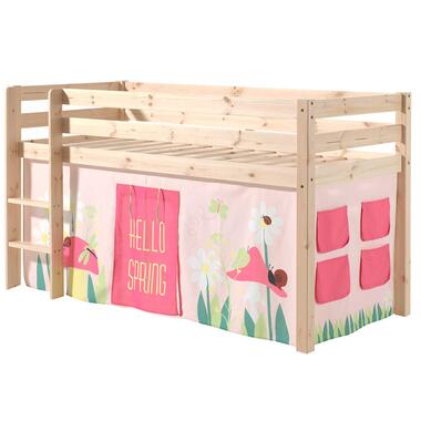 Lit mi-hauteur Charlotte avec tente de lit Spring - bois de pin product