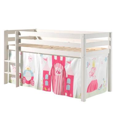 Lit mi-hauteur Charlotte avec tente et tunnel de lit Princess II - blanc product