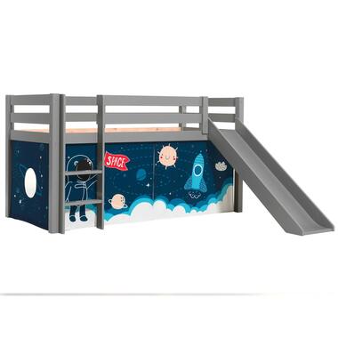 Lit mi-hauteur avec toboggan Astrid avec tente de lit Space Shuttle - gris product