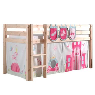 Lit mi-hauteur Charlotte avec tente et sacs de rangement Princess II - bois de product