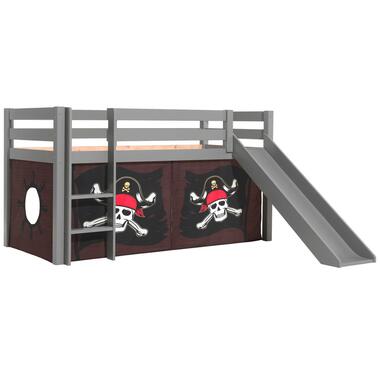 Lit mi-hauteur avec toboggan Astrid avec tente de lit Caribbean Pirates - gris product