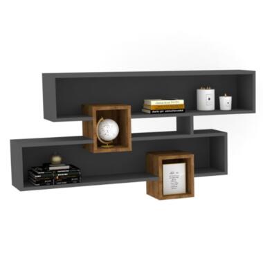 Etagère murale Georgina-anthracite/bois de noyer product