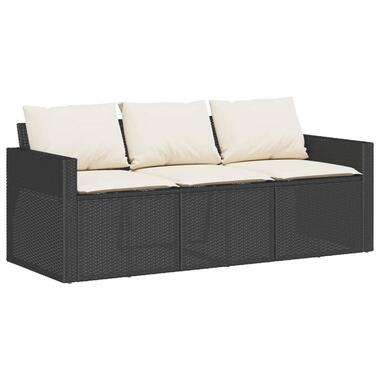 vidaXL - Tuinbank - Zwart - Poly rattan product