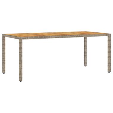 vidaXL Table de jardin et dessus en bois d'acacia gris résine tressée product