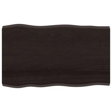 vidaXL Tafelblad natuurlijke rand 100x60x(2-4)cm eikenhout donkerbruin product