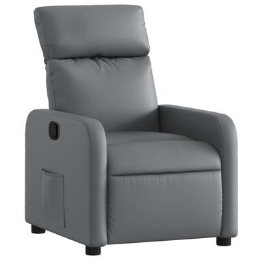 vidaXL Fauteuil verstelbaar kunstleer grijs product